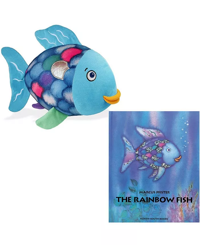 Yottoy Rainbow Fish Plush and Hard Back Book Set - Mycitystee