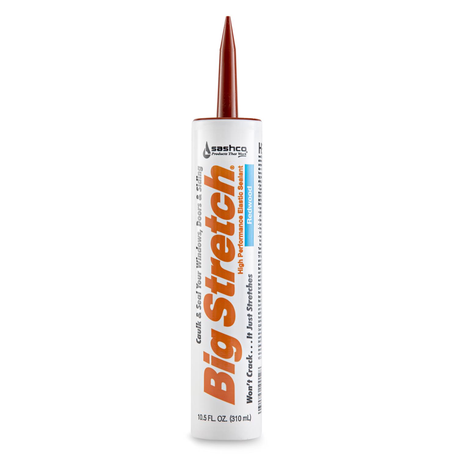 Sashco Big Stretch Redwood Elastomeric Acrylic Latex Door/Siding/ Window Caulk 10.5 oz - Mycitystee