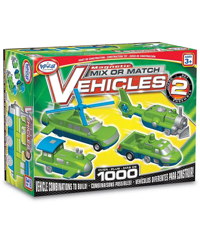 Popular Playthings Magnetic Mix or Match Vehicles- Set #2 - Mycitystee