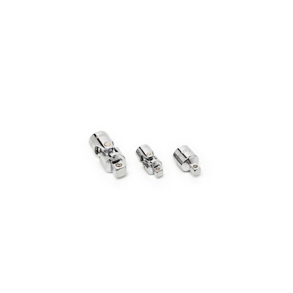 3 Pc 1/4 and 3/8 Drive Universal Joint and Adapter Set - Mycitystee