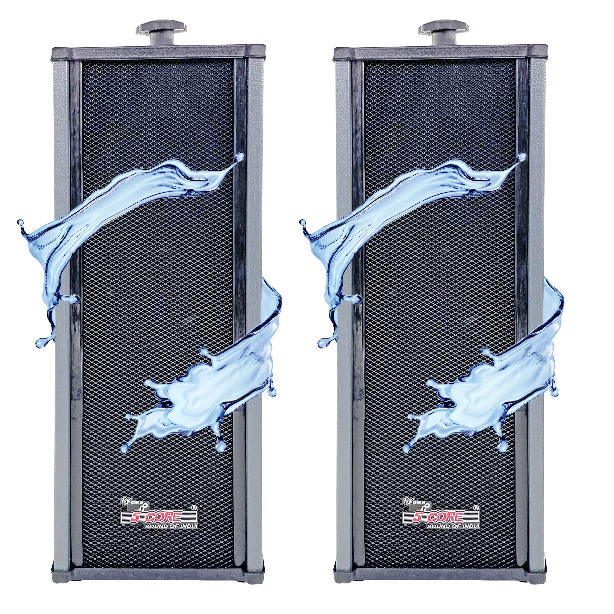 5 Core Wall Mount Enclosed Speaker Black - 200W Combined PMPO and 20W RMS Full Range Deep Bass Speaker System - 150-10KHz Frequency Response, Easy Mou - Mycitystee