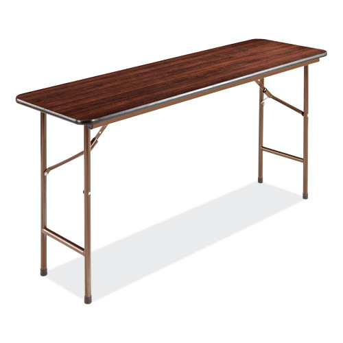 Alera Wood Folding Table， Rectangular， 59.88w x 17.75d x 29.13h， Mahogany (FT726018MY) - Mycitystee