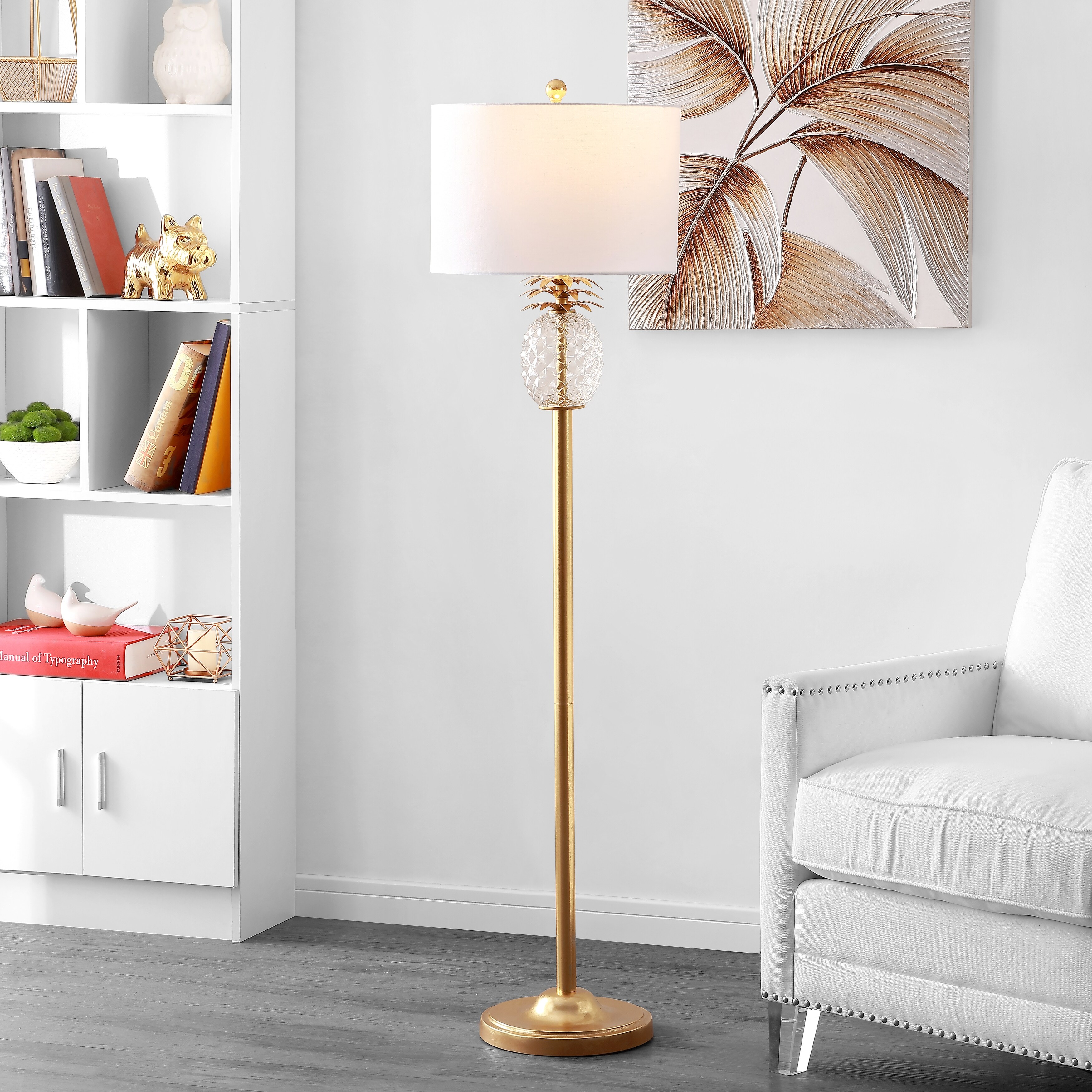 SAFAVIEH Lighting Elza Pineapple 59-inch LED Floor Lamp - 15