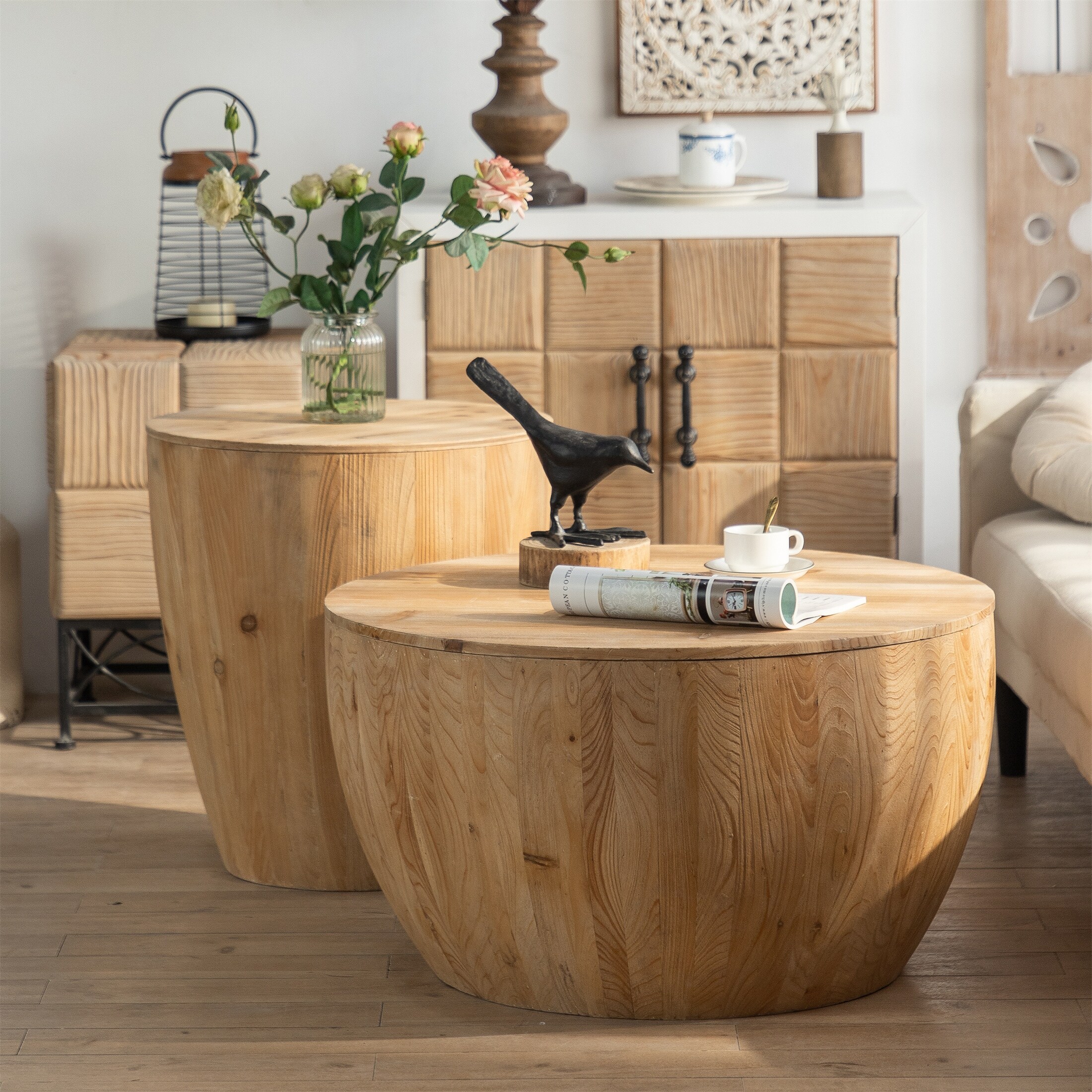 Vintage Bucket Shaped Coffee Table - Mycitystee