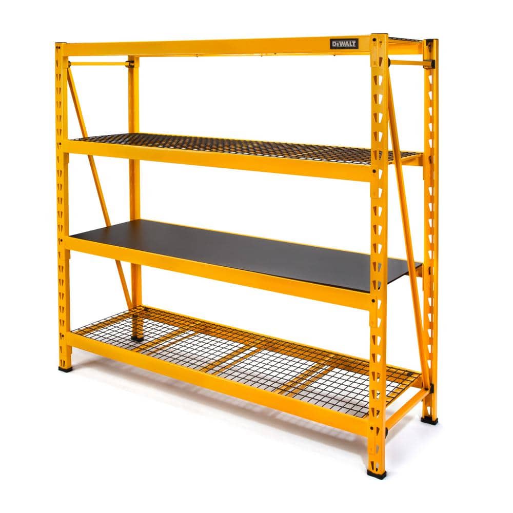 DEWALT Yellow 4-Tier Steel Garage Storage Shelving Unit (77 in. W x 72 in. H x 24 in. D) DXST10000 - Mycitystee