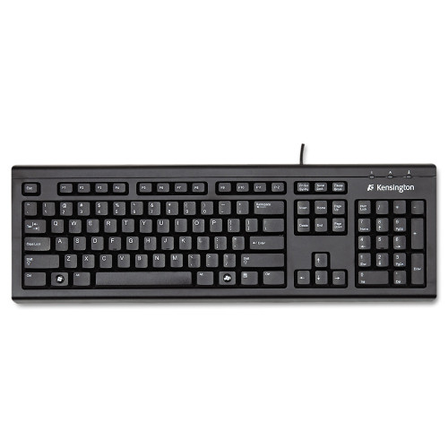 Kensington Keyboard for Life Slim Spill-Safe Keyboard， 104 Keys， Black (64370) - Mycitystee
