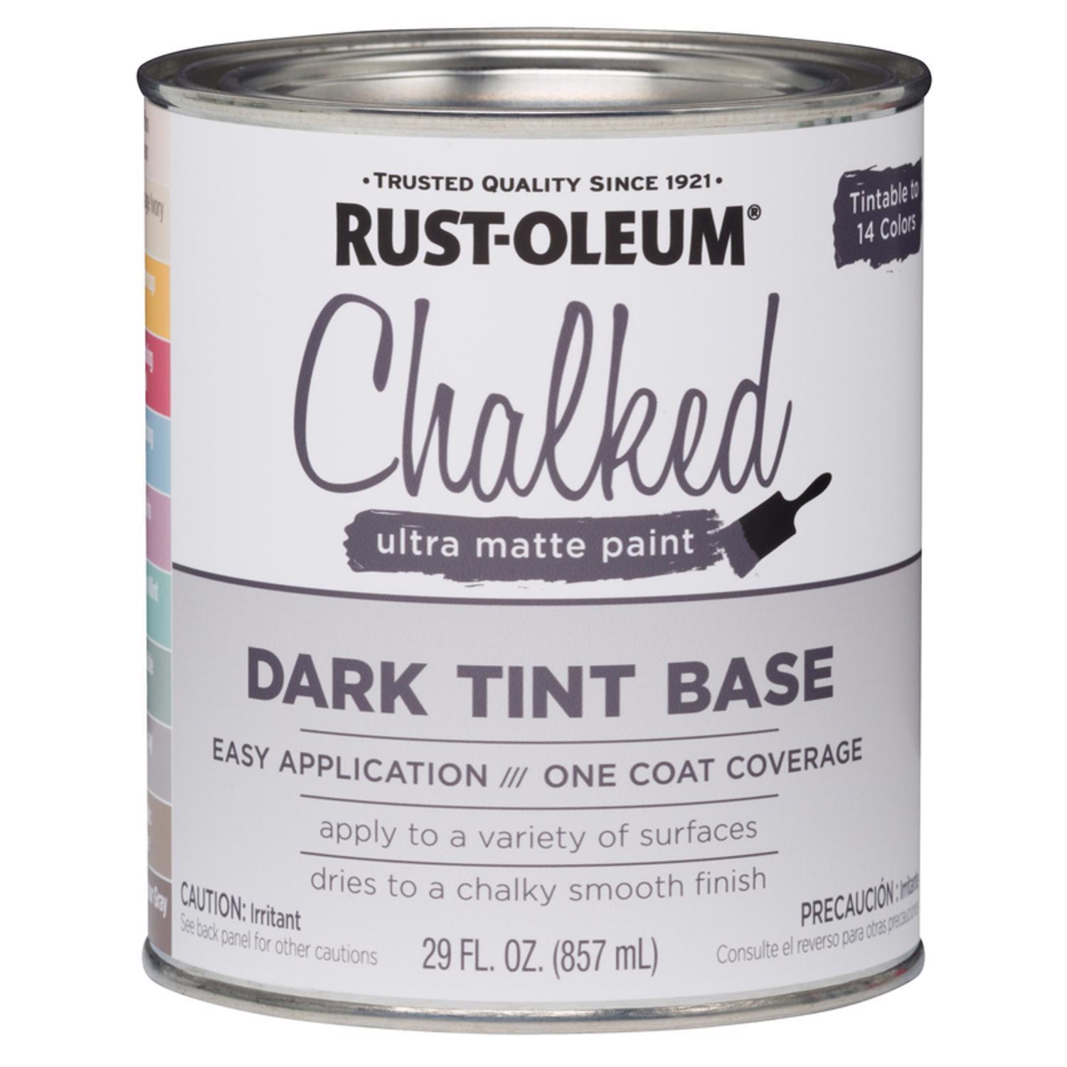 Rust-Oleum Chalked Ultra Matte Dark Tint Tint Base Acrylic Chalk Paint 29 oz - Mycitystee