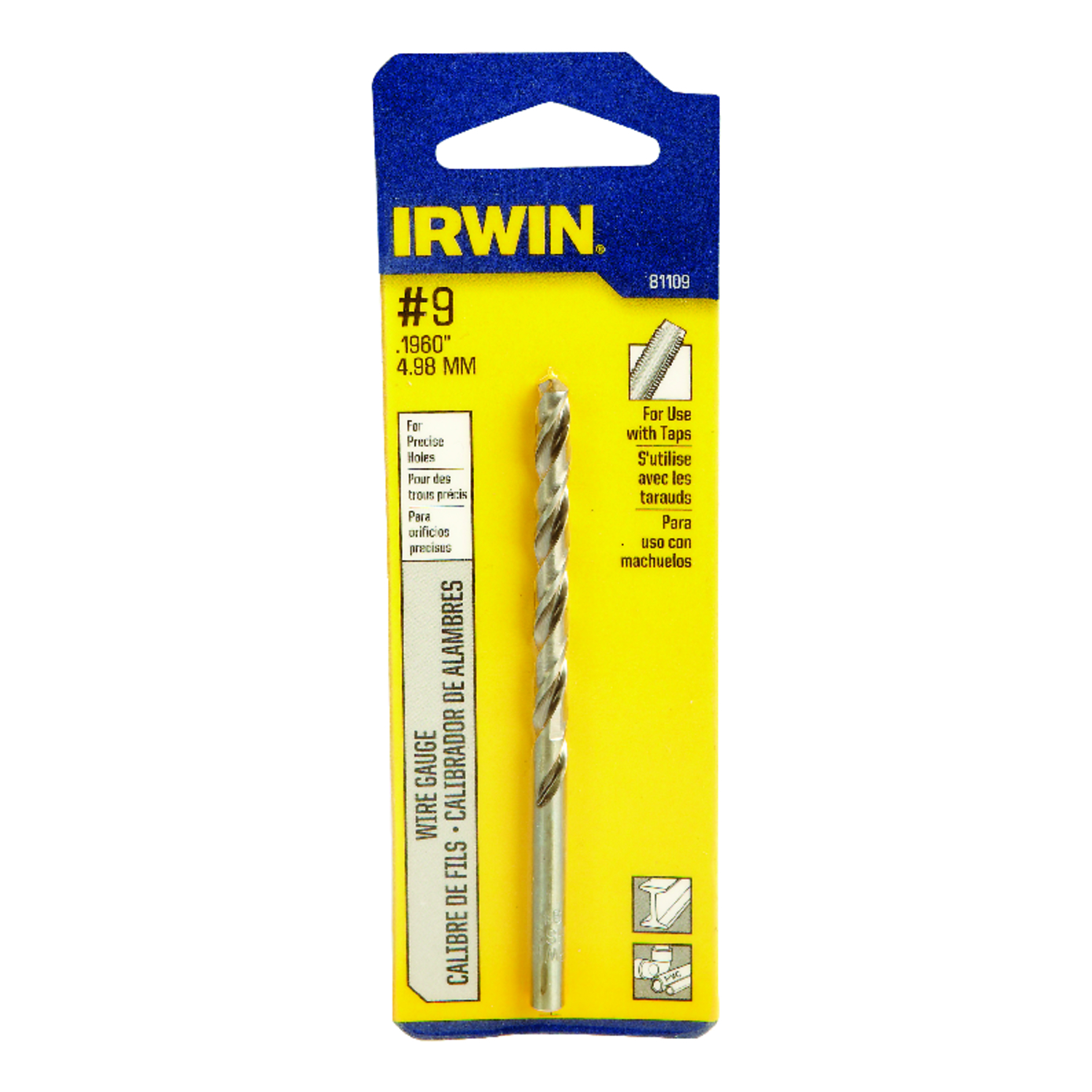 Irwin #9 X 3-5/8 in. L High Speed Steel Wire Gauge Bit 1 pc - Mycitystee