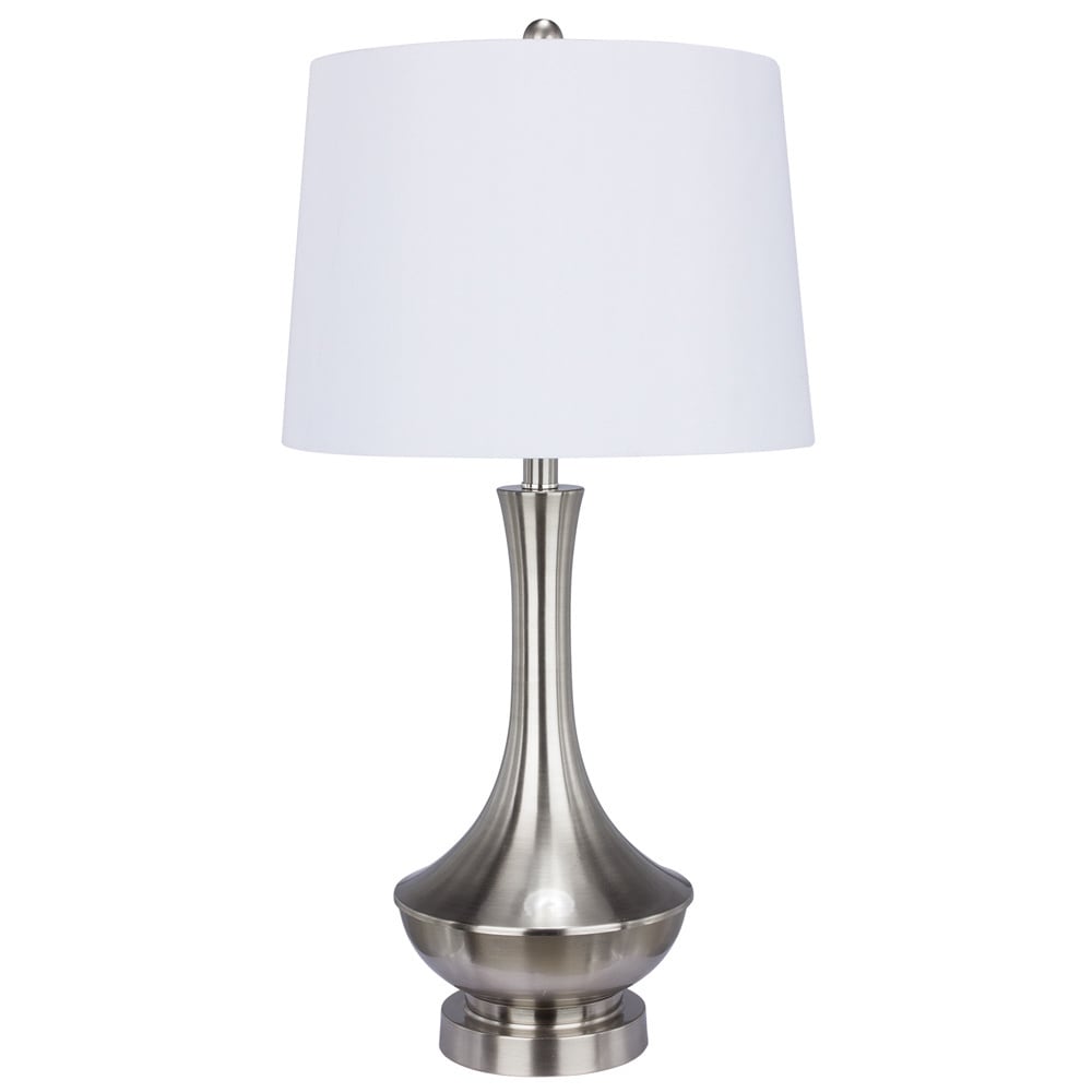 Metal Brushed Steel 30-inch Table Lamp - Mycitystee