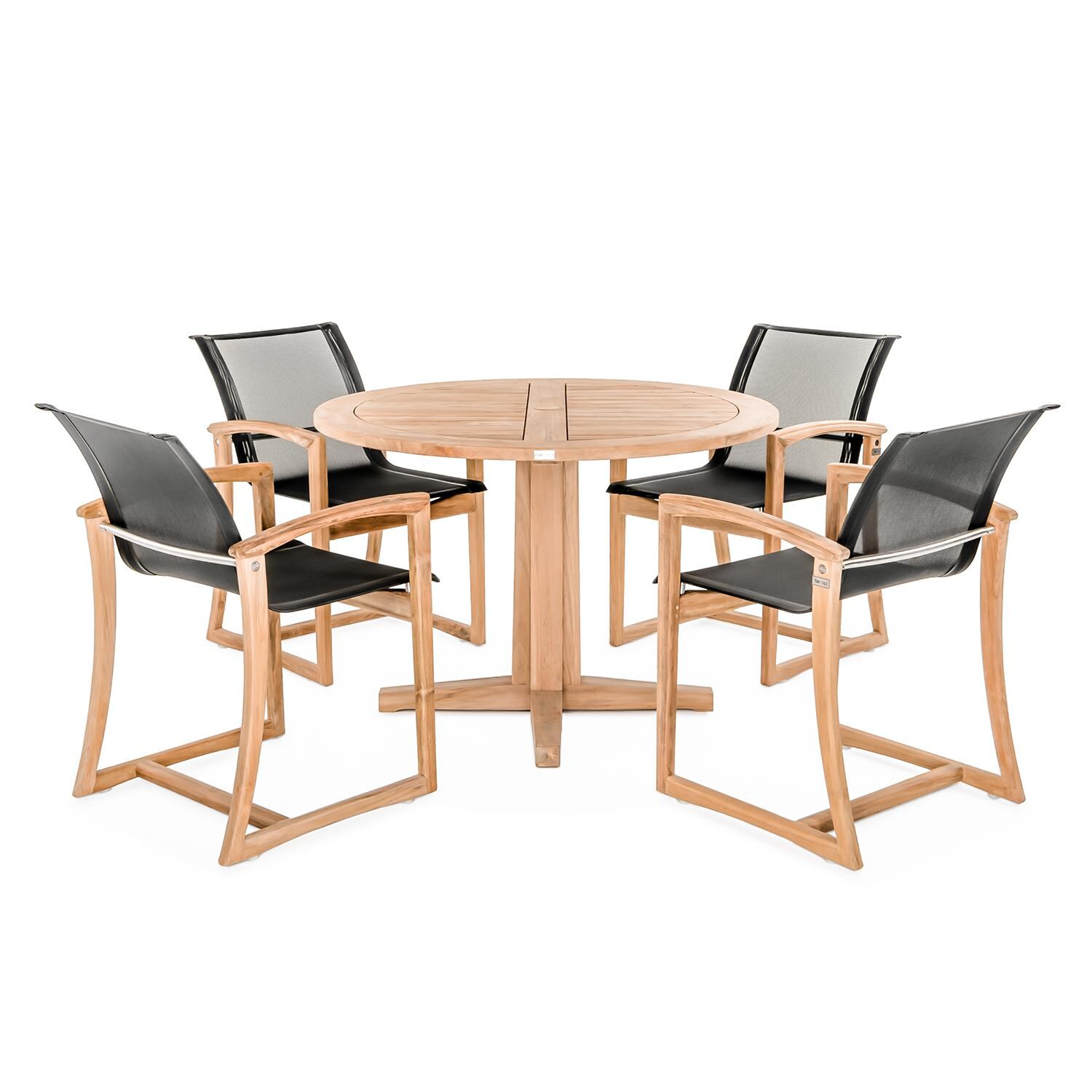 Signature Candleview Pedestal 5-Piece Dining Set W/ 42-Inch Table - Mycitystee