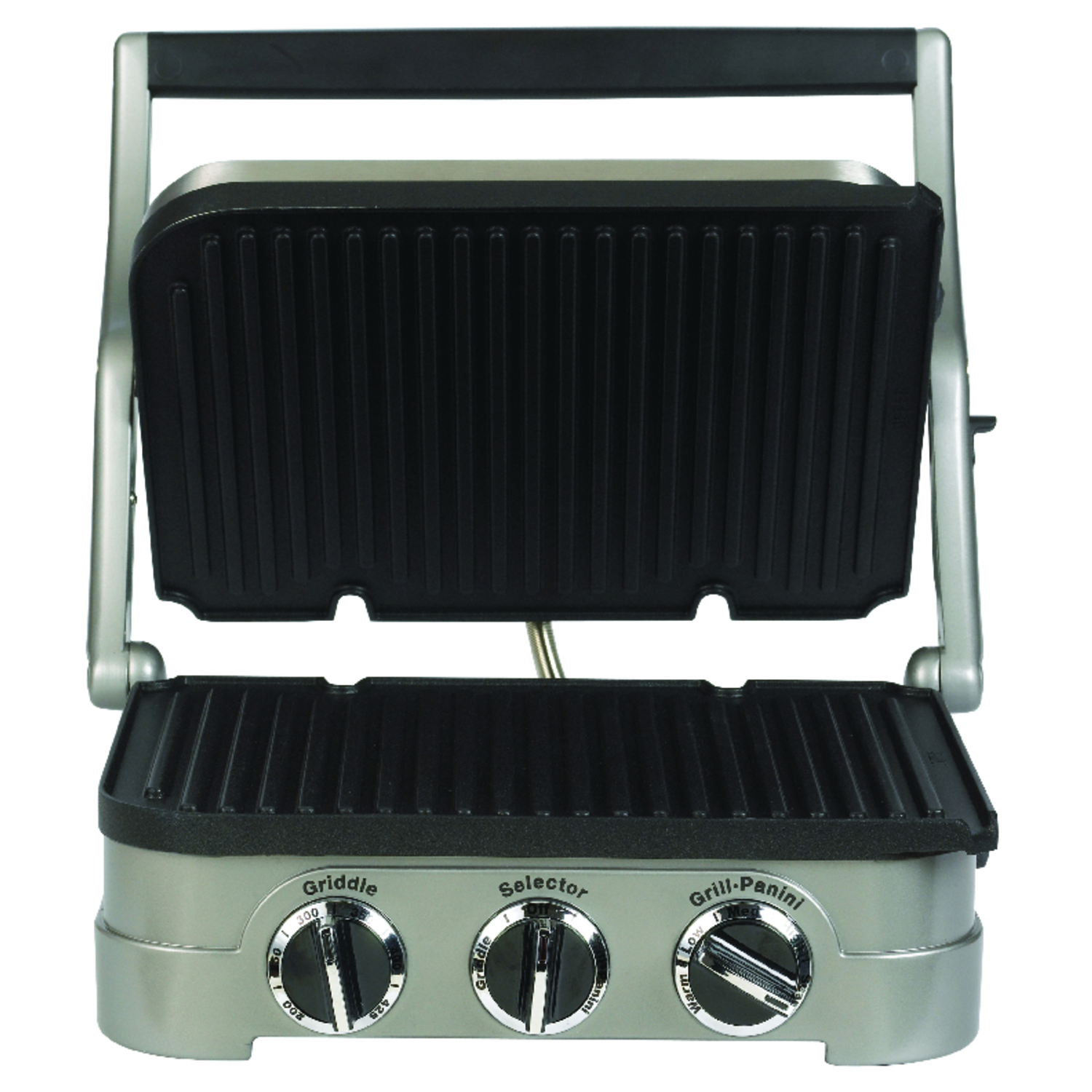 Cuisinart Griddler Silver Stainless Steel Nonstick Surface Griddle/Grill 102 sq in - Mycitystee
