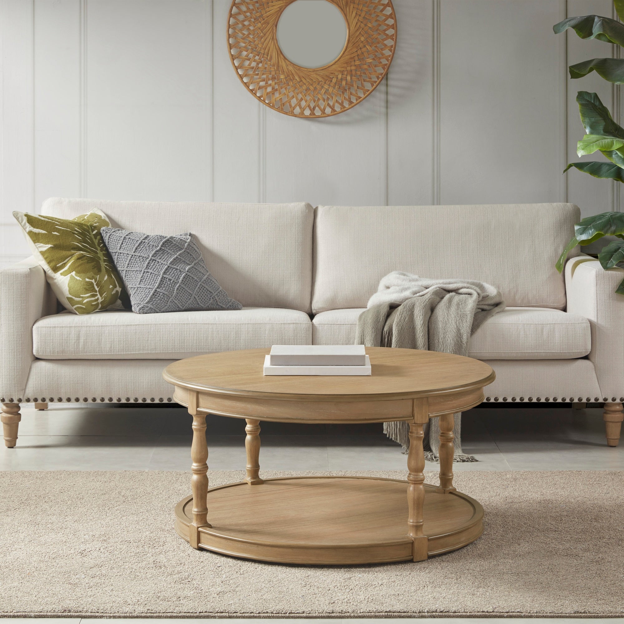 Belden Natural Castered Coffee Table by Martha Stewart - Mycitystee