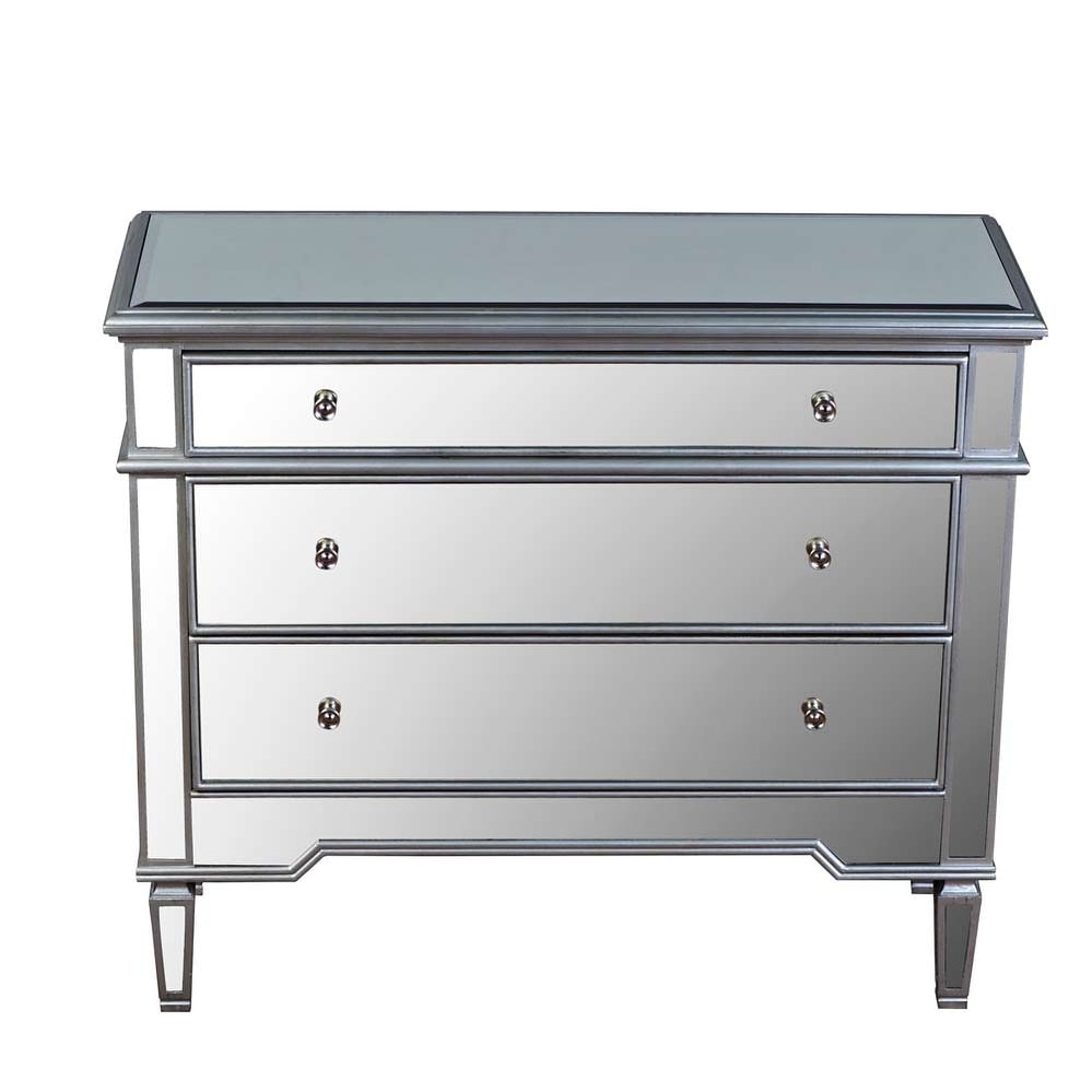 Best Master Furniture Mirrored 3-drawer Chest - - 19976034 - Mycitystee