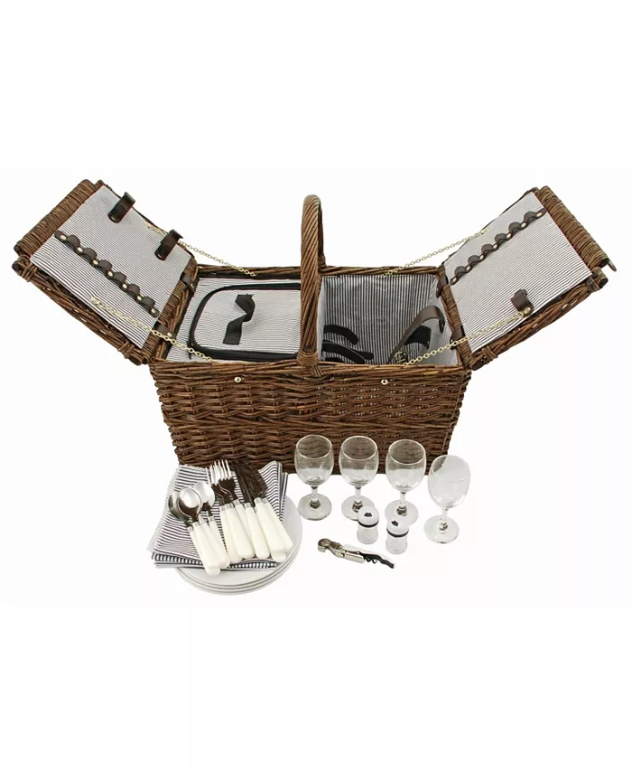Twine Cape Cod Wicker Picnic Basket - Mycitystee
