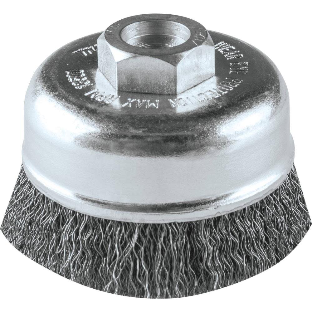 3 Crimped Wire Cup Brush， M10 x 1.25 - Mycitystee