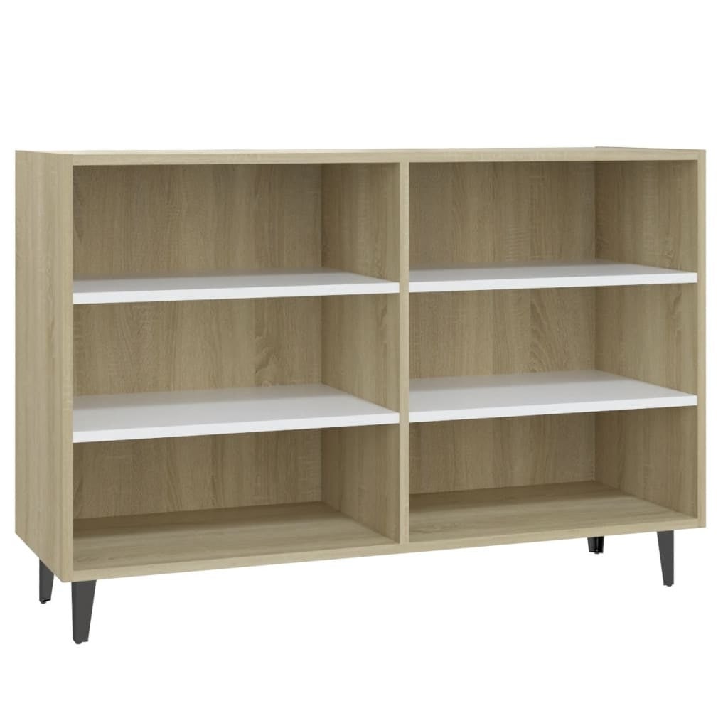 vidaXL Sideboard White and Sonoma Oak 40.7