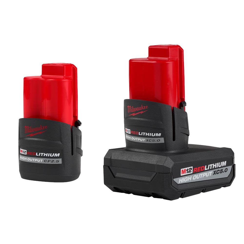 Milwaukee M12 HIGH OUTPUT XC5.0 and CP2.5 Battery Packs 48-11-2452S from Milwaukee - Mycitystee