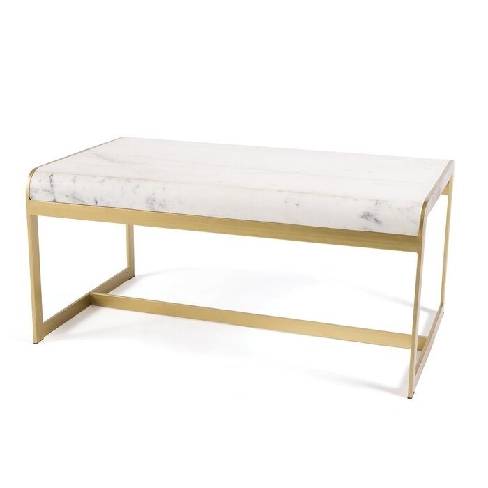 Norborne Gold Iron Base Coffee Table - Mycitystee