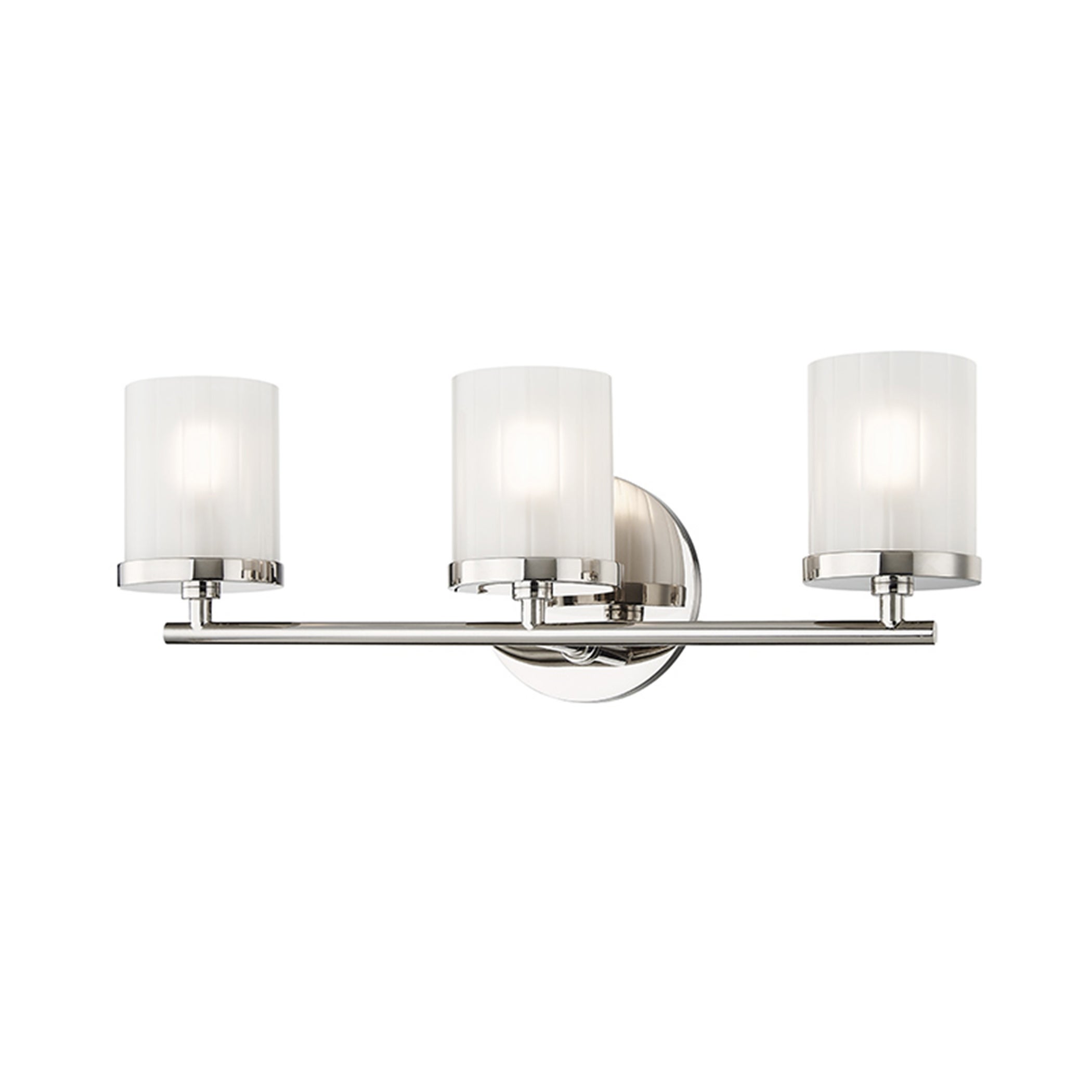 Mitzi by Hudson Valley Ryan 3-light Polished Nickel Bath Light， Clear Frosted Glass - Mycitystee