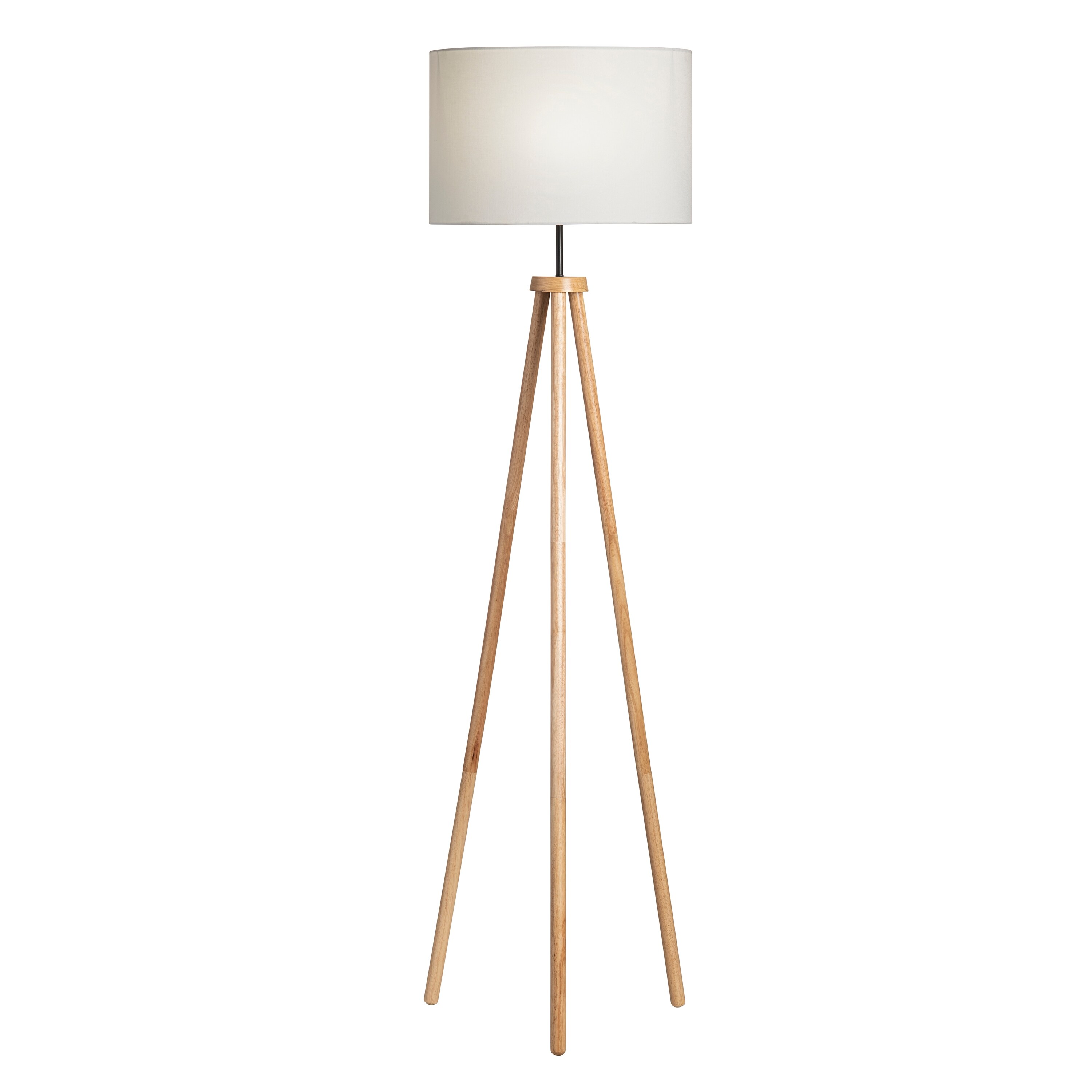 Nahla Rubberwood Tripod Floor Lamp - 17 x 17 x 64 - Mycitystee
