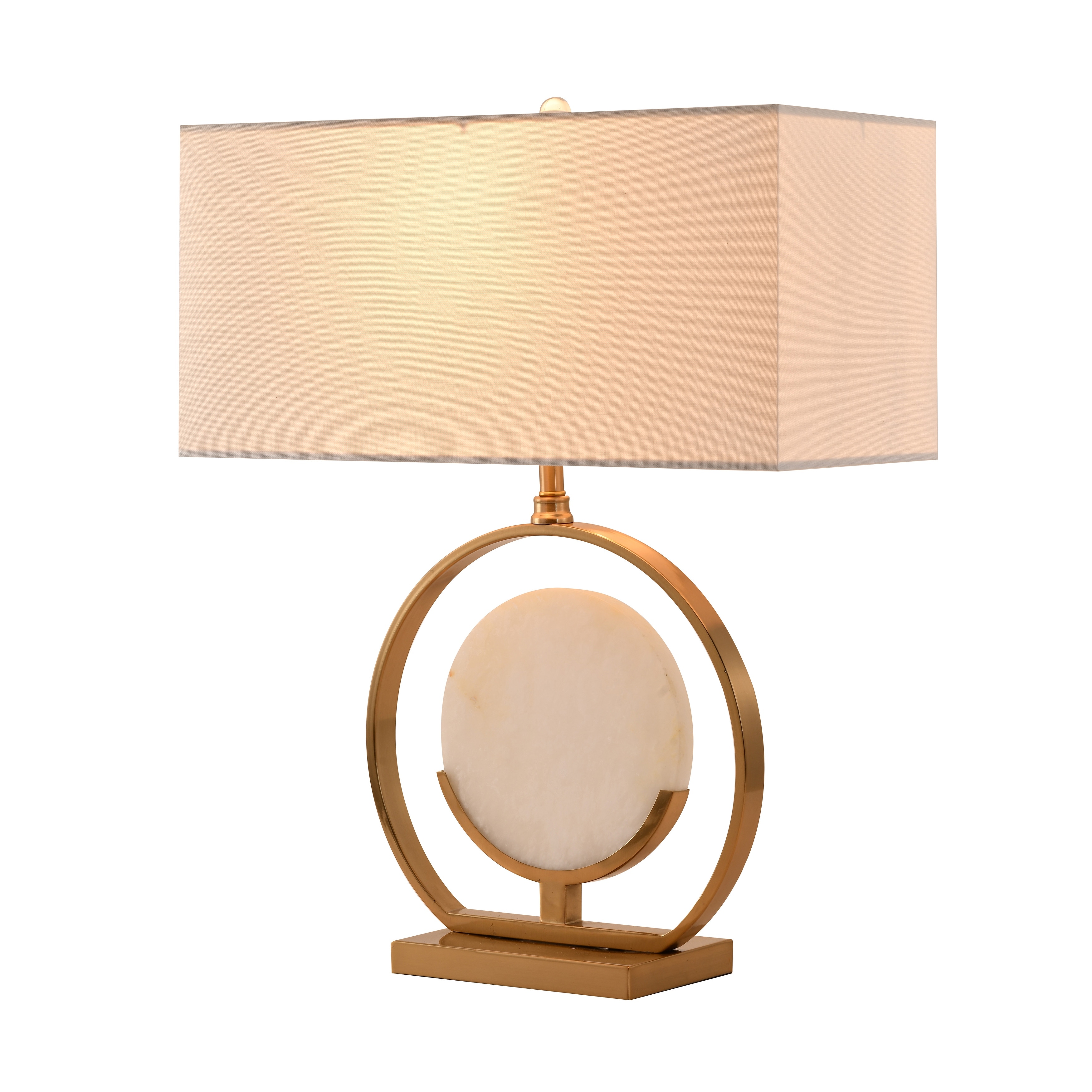 Gold Frame With Marble Table Lamp - Mycitystee