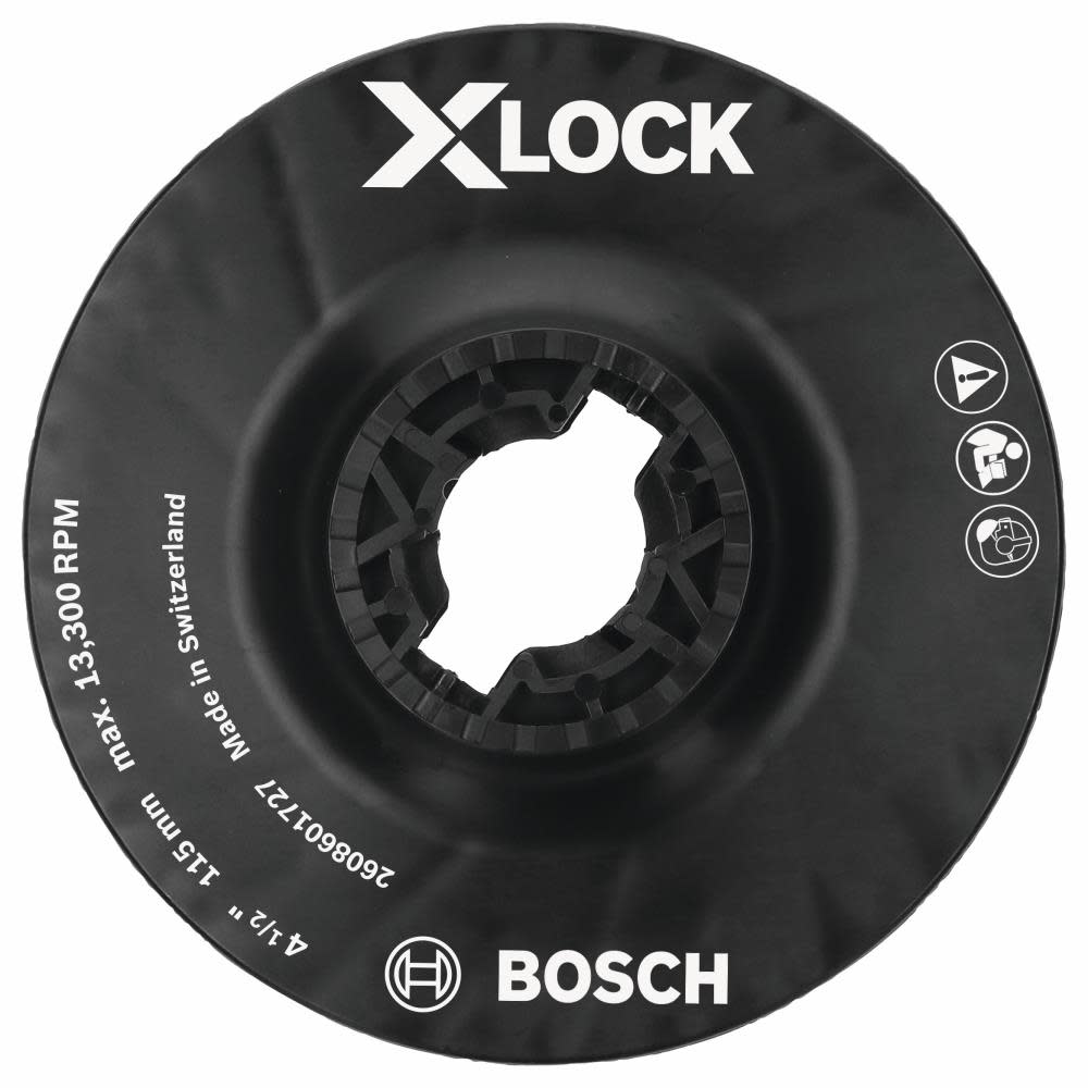 4-1/2 In. X-LOCK Backing Pad with X-LOCK ClipMedium Hardness - Mycitystee