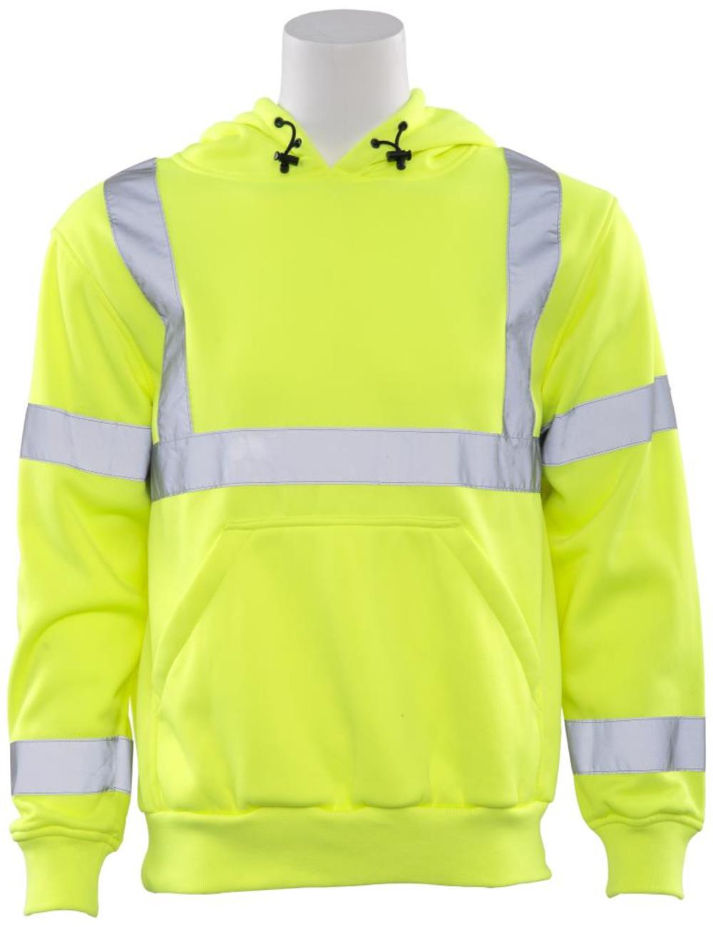 ERB W376 Class 3 Sweatshirt Hooded Hi Viz Lime 3X - Mycitystee