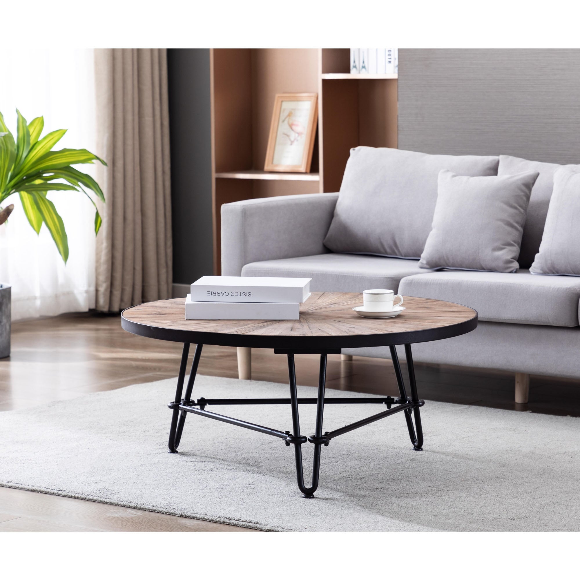 Connexion Decor Milwood Reclaimed Fir and Metal Coffee Table in Natural/Black - Mycitystee