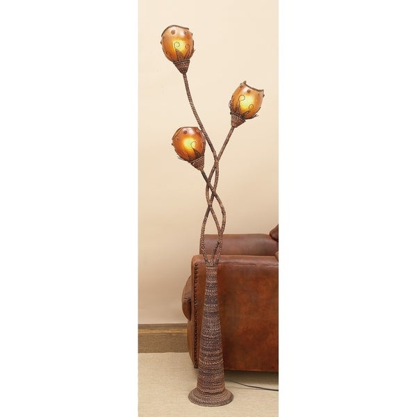 Brown Abaca Modern Floor Lamp 72 x 21 x 9 - 21 x 72 - Mycitystee
