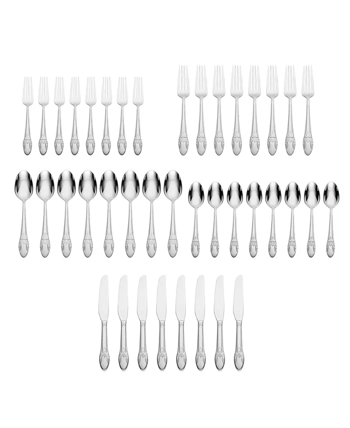 Hampton Forge Villandry Mirror 40 Piece Set， Service for 8 - Mycitystee