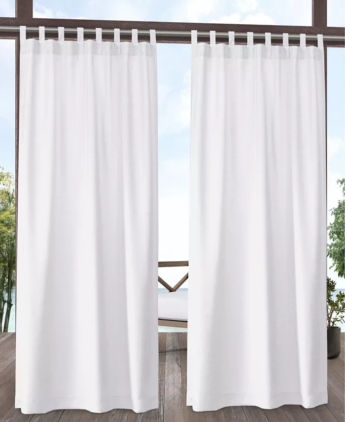 Exclusive Home Curtains Biscayne Indoor - Outdoor Two Tone Textured Grommet Top Curtain Panel Pair， 54