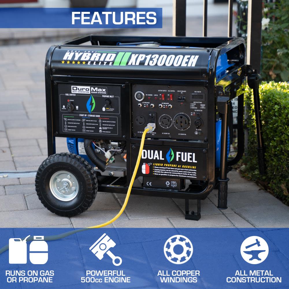 13000-Watt Dual Fuel Hybrid Portable Generator - Mycitystee