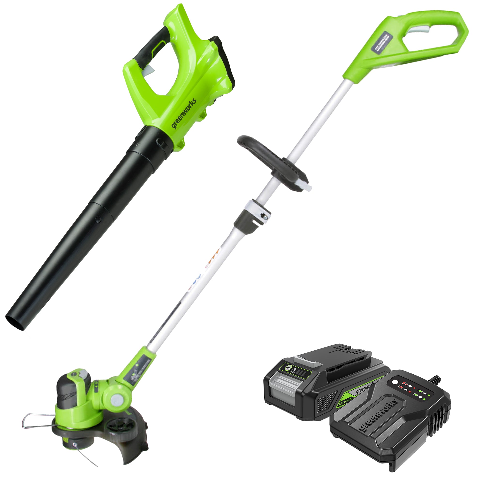24V Cordless String Trimmer  Leaf Blower | Greenworks Tools - Mycitystee