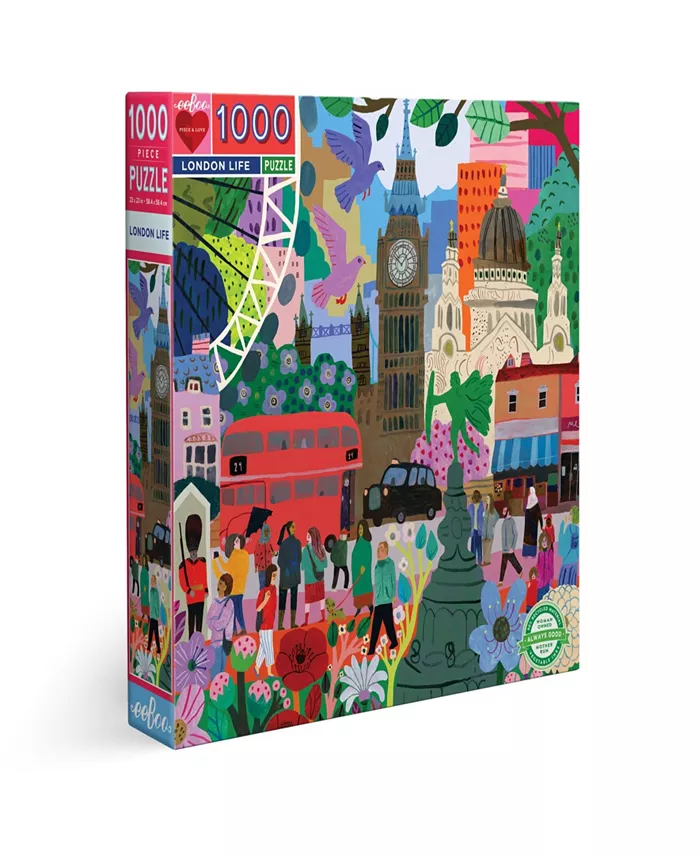 Eeboo Piece Love London Life Square Adult Jigsaw Puzzle， 1000 Piece - Mycitystee