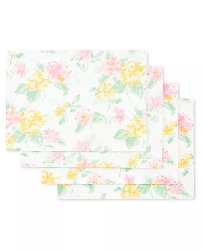 Martha Stewart Amber Floral Placemat Set 4-Pack， 13