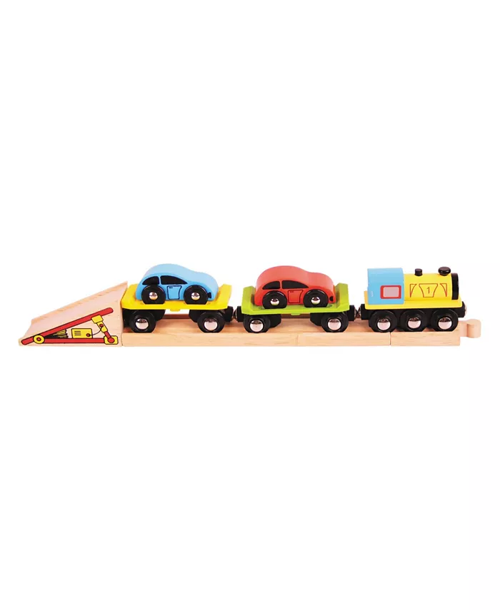 Bigjigs Toys Car Loader Wooden Train Accessory - Mycitystee