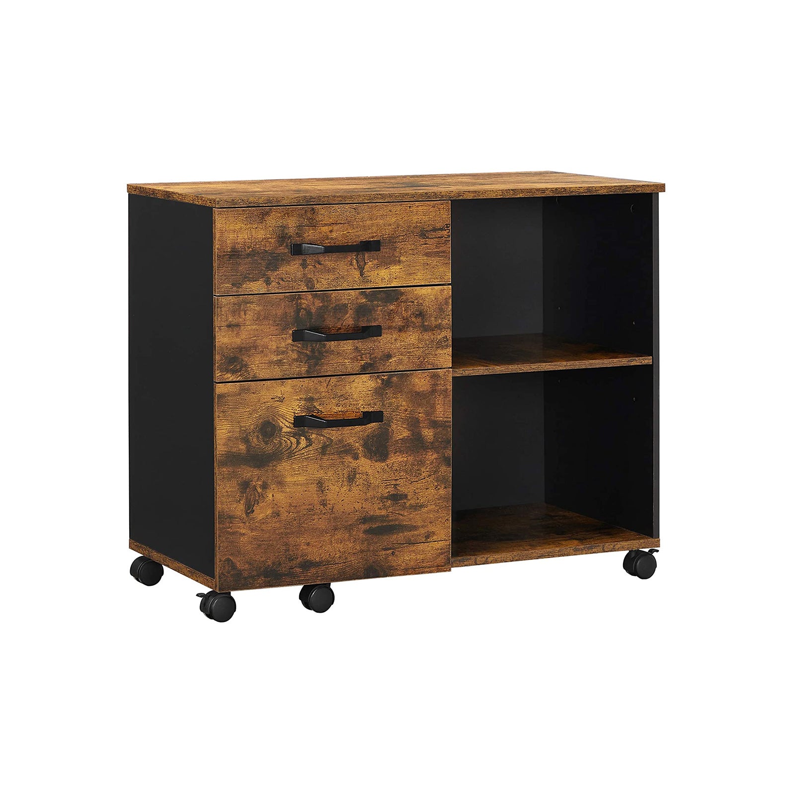VASAGLE Brown File Cabinet with Storage Compartment - Mycitystee