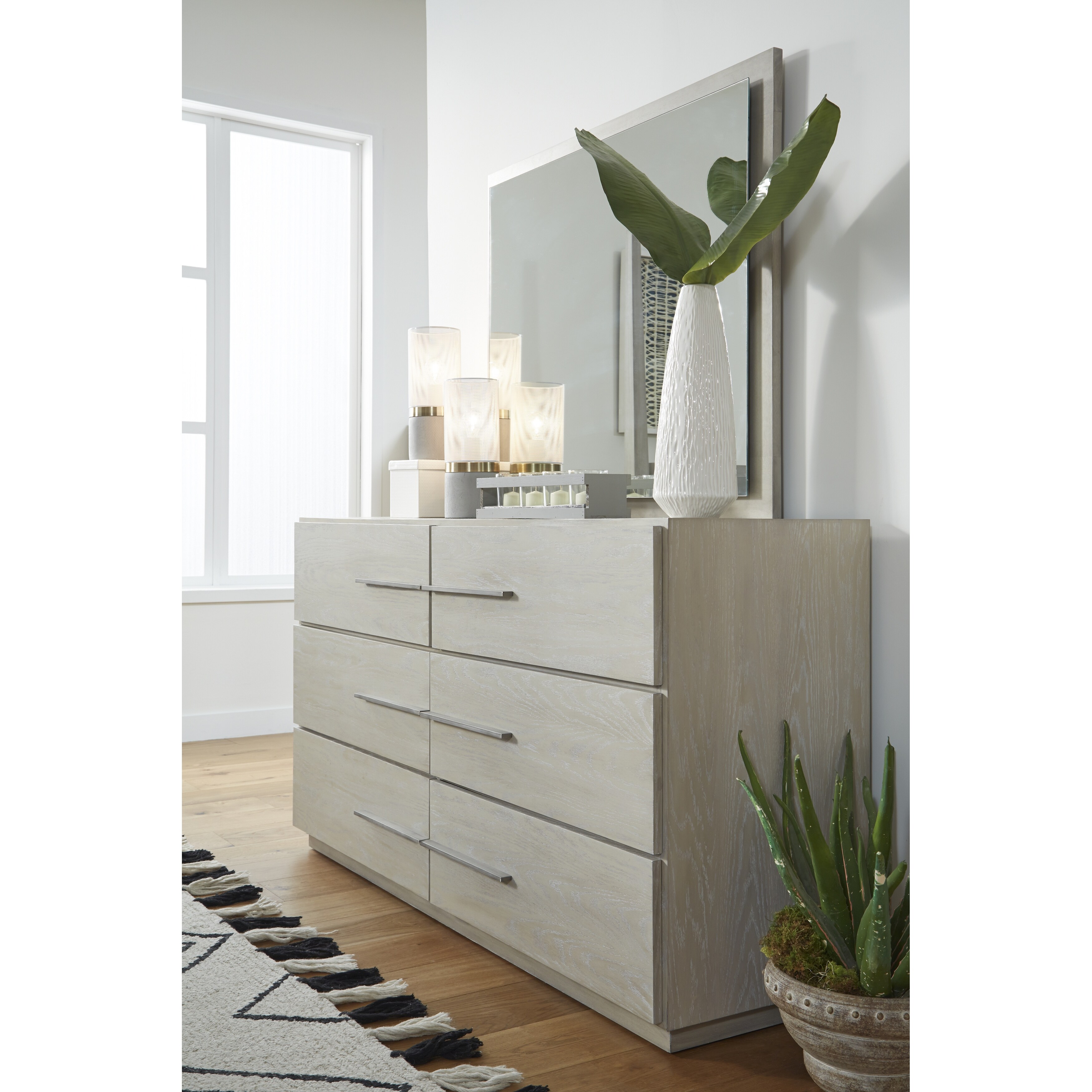 Destination Six Drawer Dresser in Cotton Grey - - 29349783 - Mycitystee