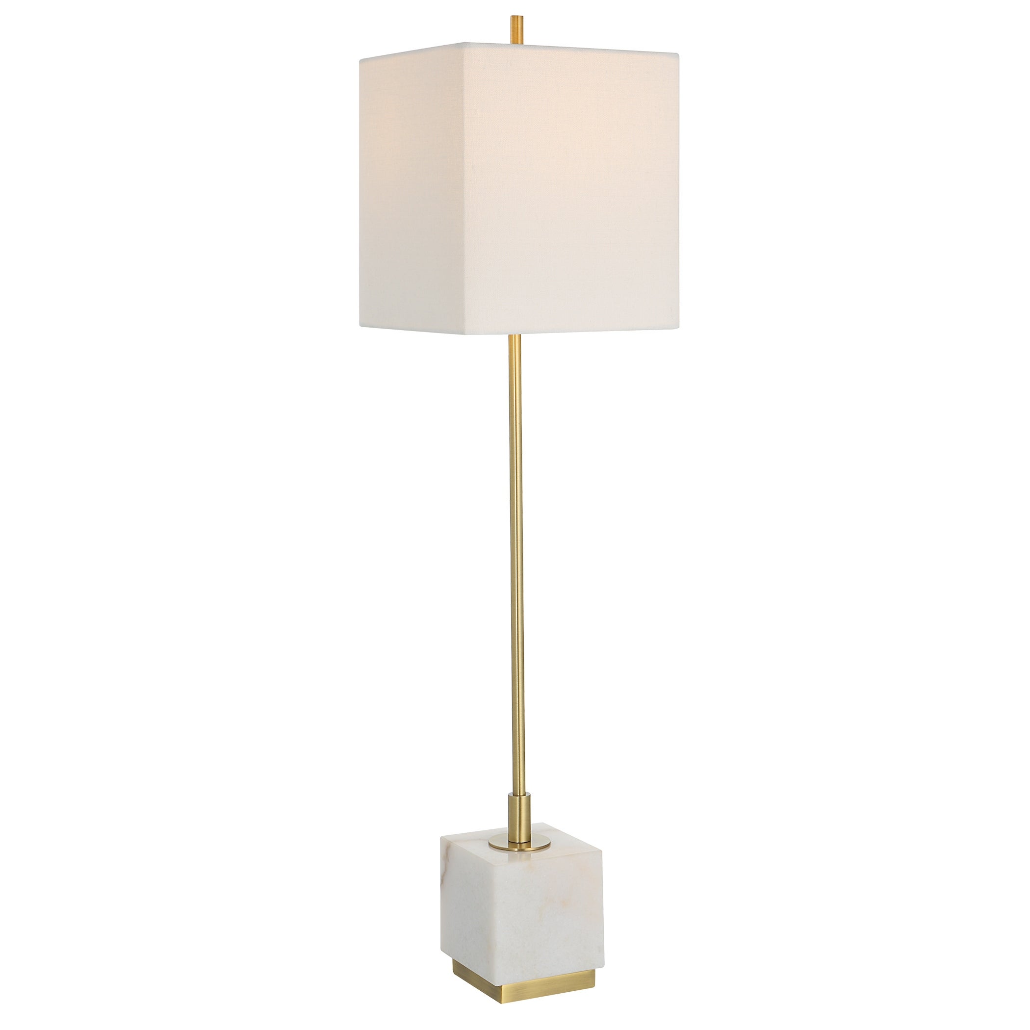 Uttermost Escort Brass Buffet Lamp - 9 W x 37 H x 9 D (inches) - Mycitystee