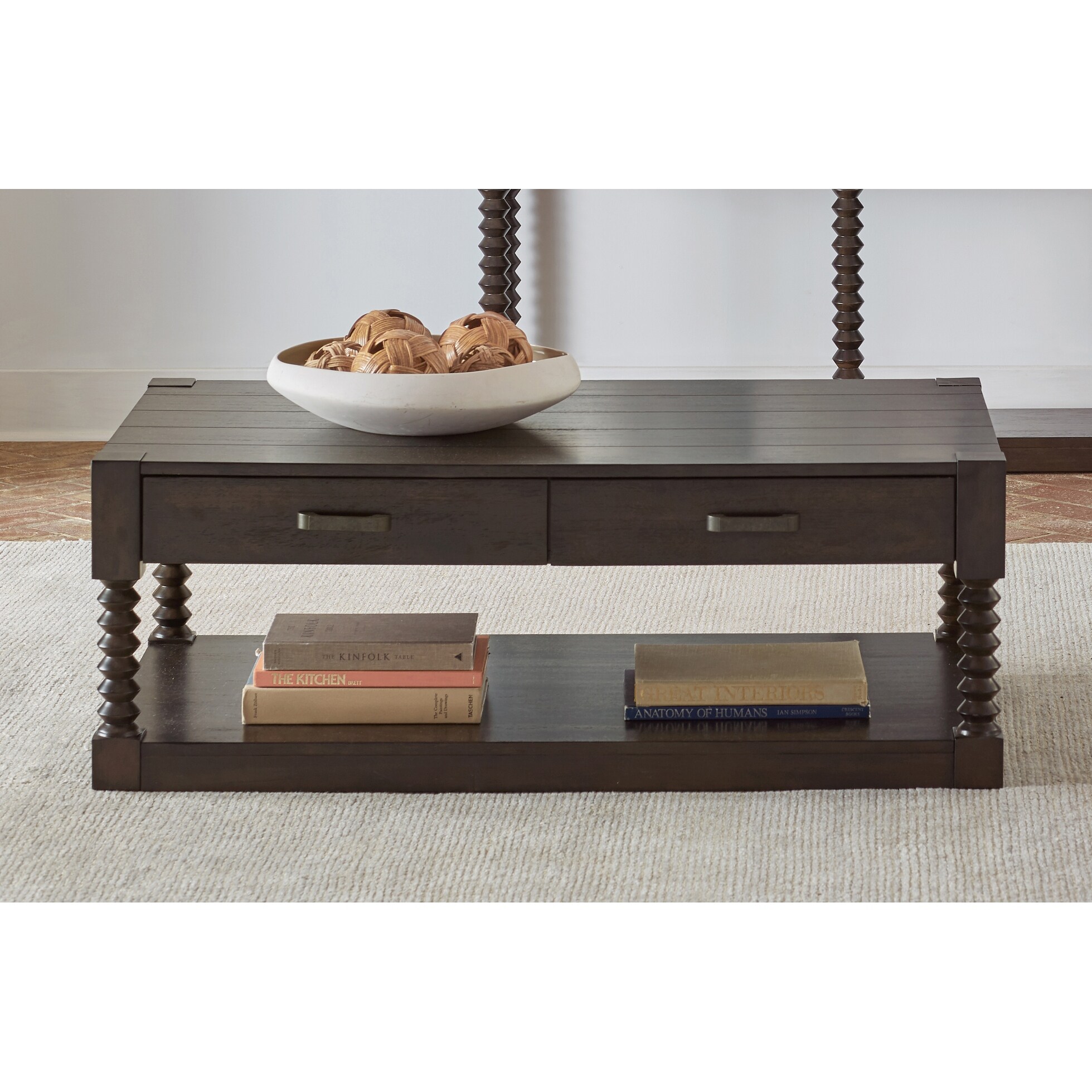 Coaster Furniture Meredith Coffee Bean 2-drawer Coffee Table - Mycitystee