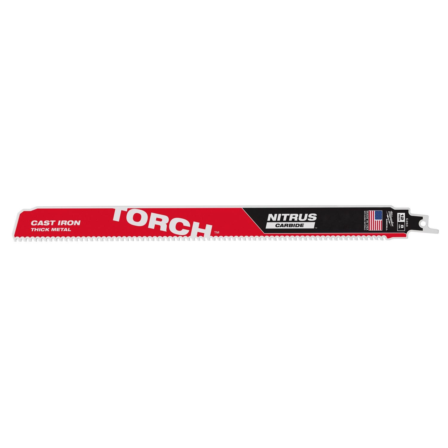 Milwaukee Torch Sawzall 12 in. Carbide Blade 8 TPI 1 blade - Mycitystee