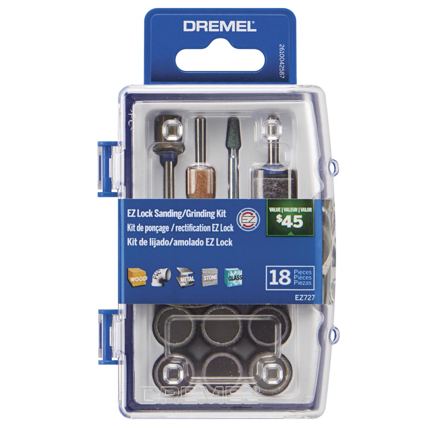Dremel EZ Lock Sanding and Grinding Kit 18 pc - Mycitystee