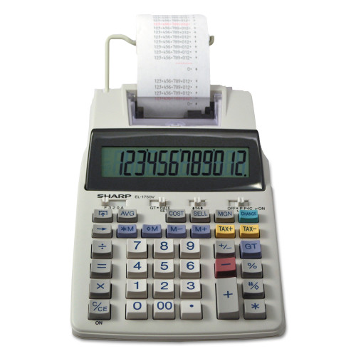 Sharp EL-1750V Two-Color Printing Calculator， Black/Red Print， 2 Lines/Sec - Mycitystee