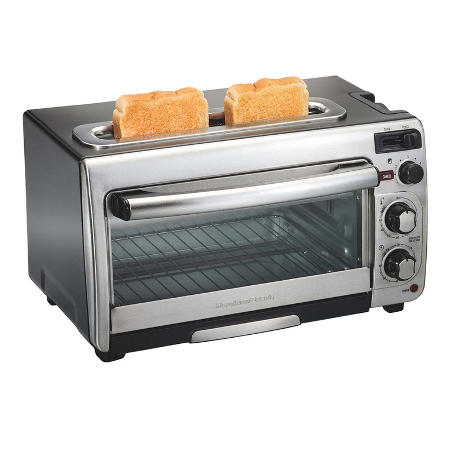 Hamilton Beach Metal Black/Silver 2 slot Toaster Oven 12 in. H X 17.8 in. W X 10.2 in. D - Mycitystee