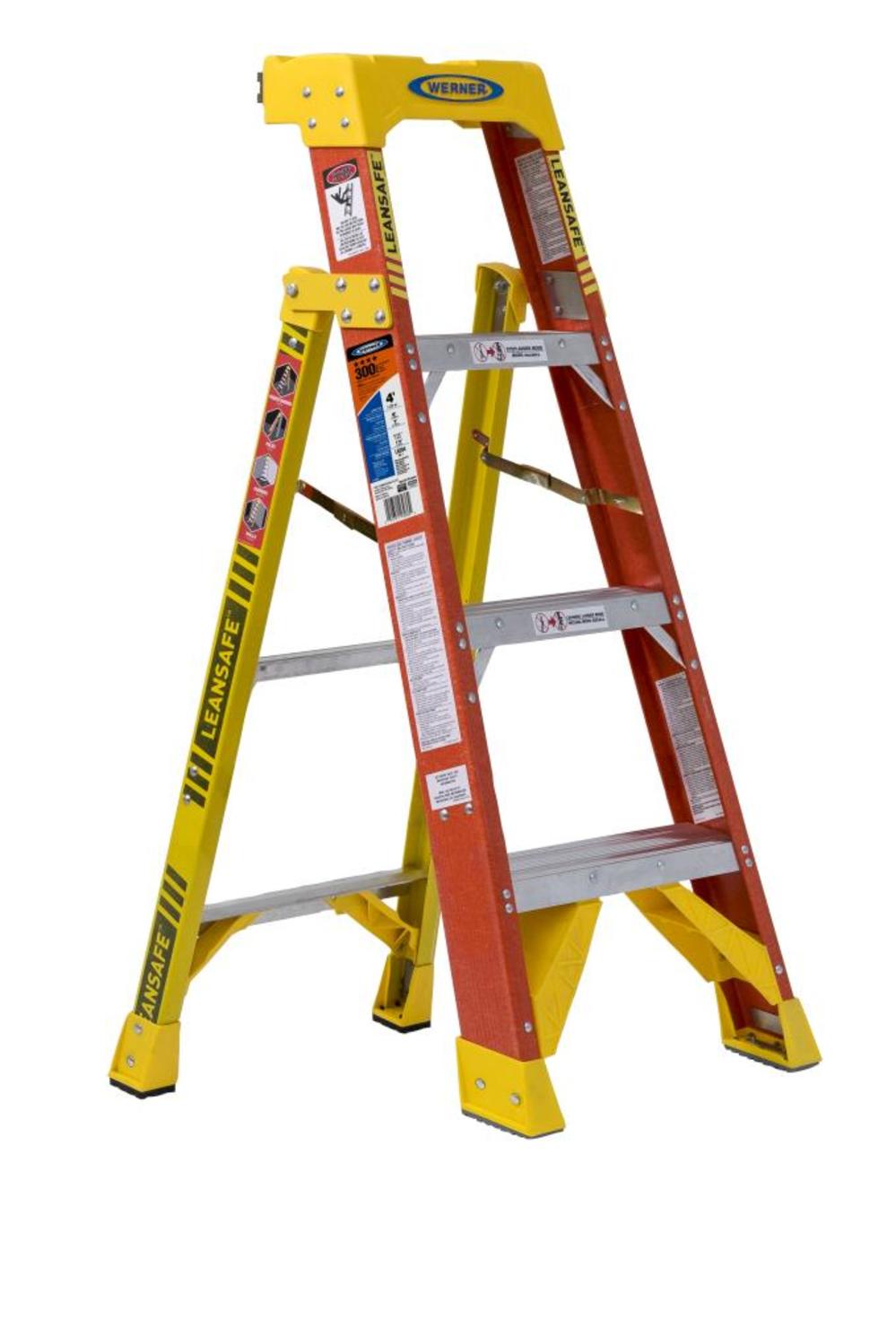 4Ft LEANSAFE Type IA Fiberglass Leaning Ladder - Mycitystee