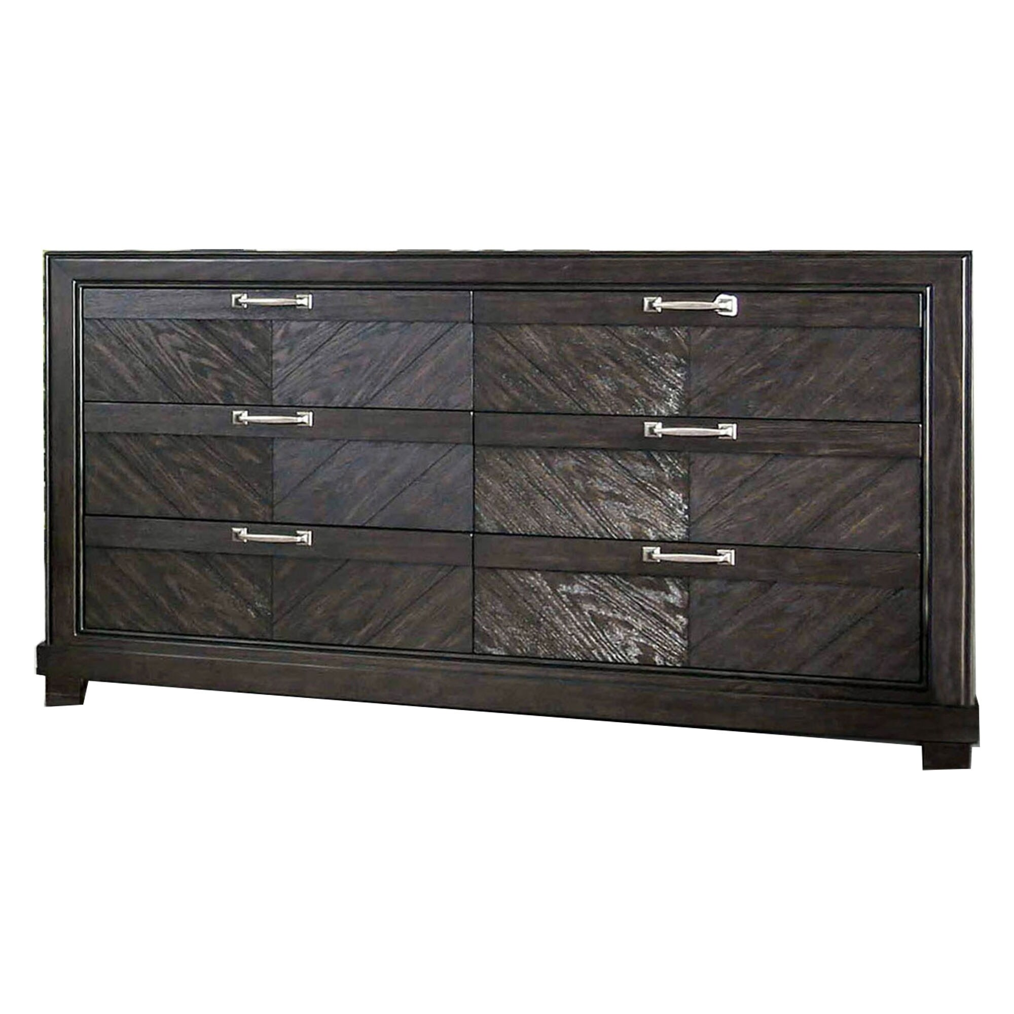 6 Drawer Transitional Style Wooden Dresser with Block Legs， Brown - - 29800499 - Mycitystee