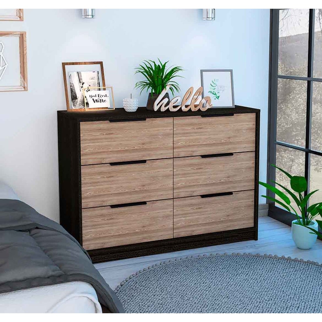 6-Drawer and 3-Door Rectangle Dresser - - 37397816 - Mycitystee