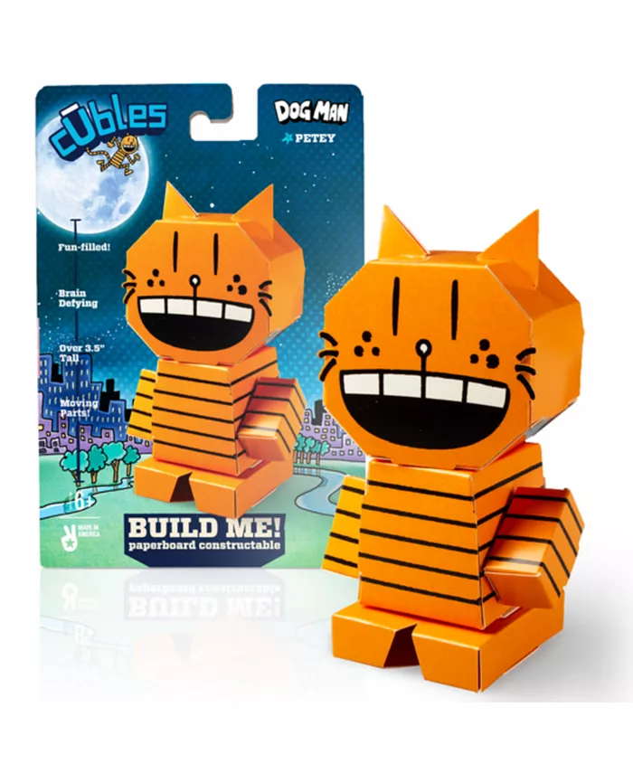 Cubles Dog Man Petey from Dav Pilkey - Build Your Own 3D  Buildable STEM Toy - Mycitystee