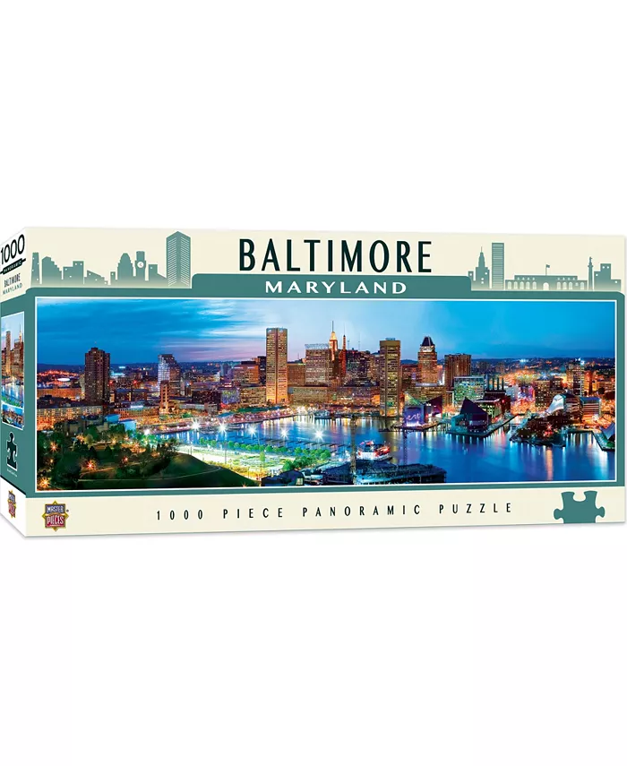 MasterPieces Puzzles American Vista Panoramic - Baltimore 1000 Piece Puzzle - Mycitystee