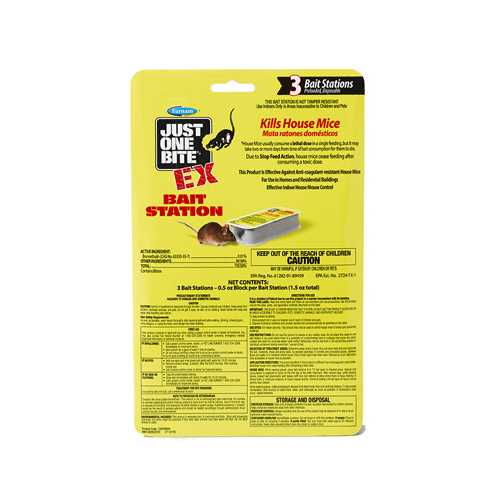 Central Garden 100528604 Just One Bite Mouse Bait Station， Disposable  pack of 3 - Mycitystee